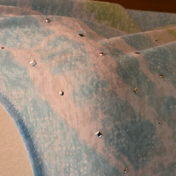 ♥️5 for $25♥️ Hearts of Palm Cap-Sleeved Tee Tropical Colors Women size XL - Picture 3 of 10